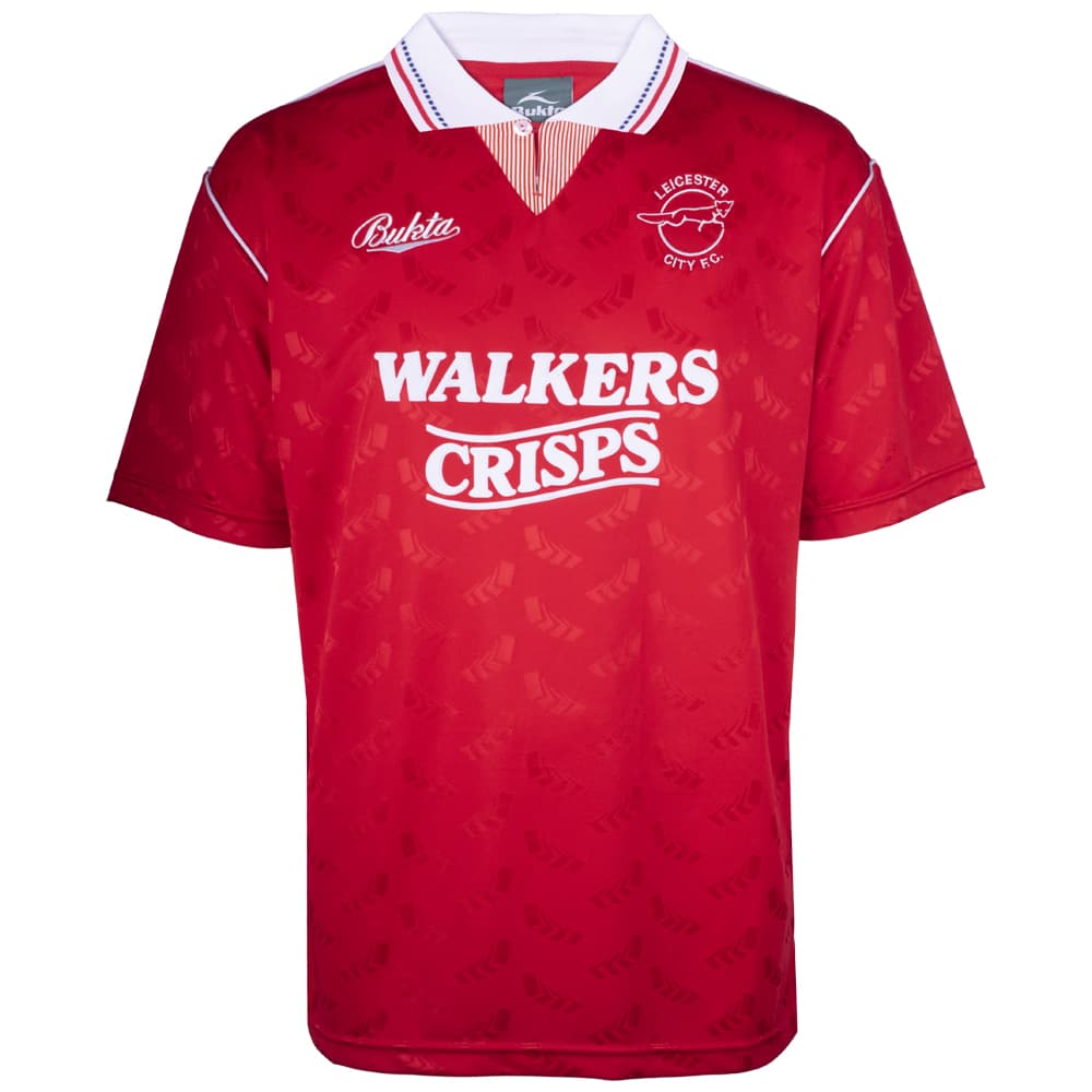 Leicester City third football shirt for the 1990 season, made by Score Draw