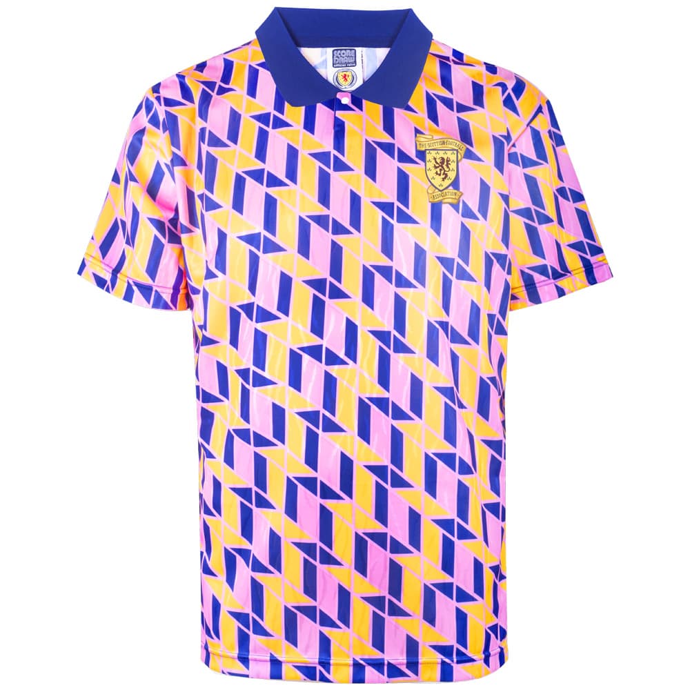 Scotland third football shirt for the 1990 season, made by Score Draw