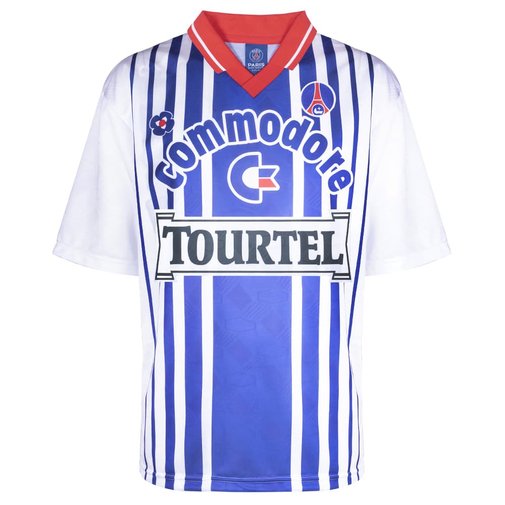 Paris Saint-Germain away football shirt for the 1993 season, made by Score Draw