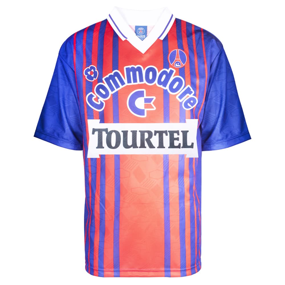 Paris Saint-Germain home football shirt for the 1993 season, made by Score Draw