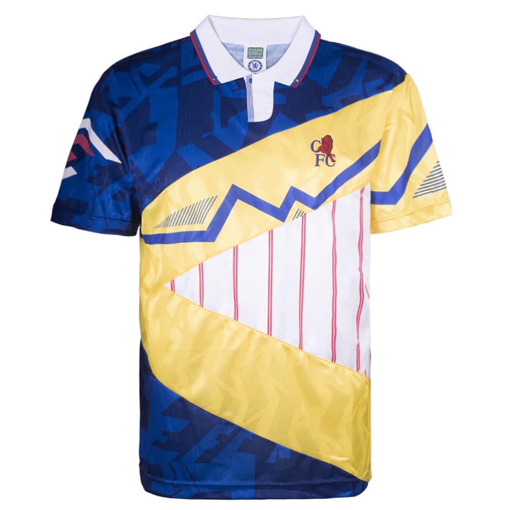 Chelsea home football shirt for the 1992 season, made by Score Draw