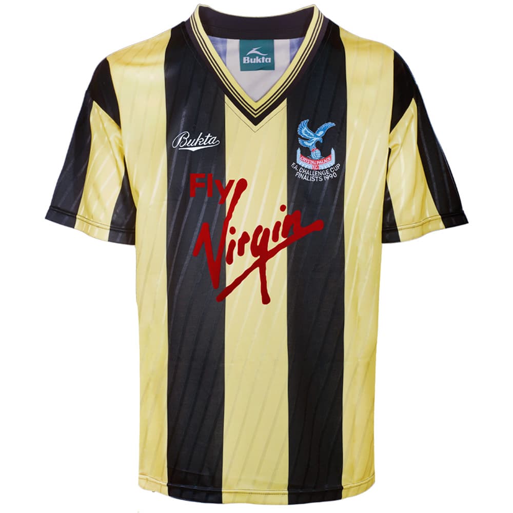 Crystal Palace third football shirt for the 1990 season, made by Score Draw
