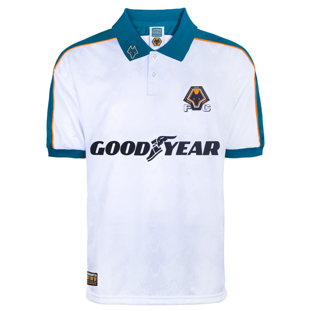 Wolverhampton Wanderers away football shirt for the 1998 season, made by Score Draw