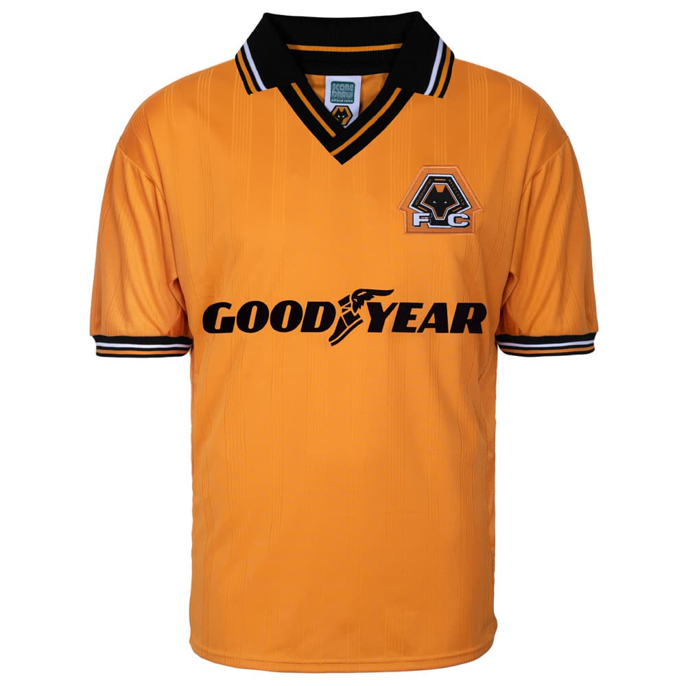 Wolverhampton Wanderers home football shirt for the 1998 season, made by Score Draw