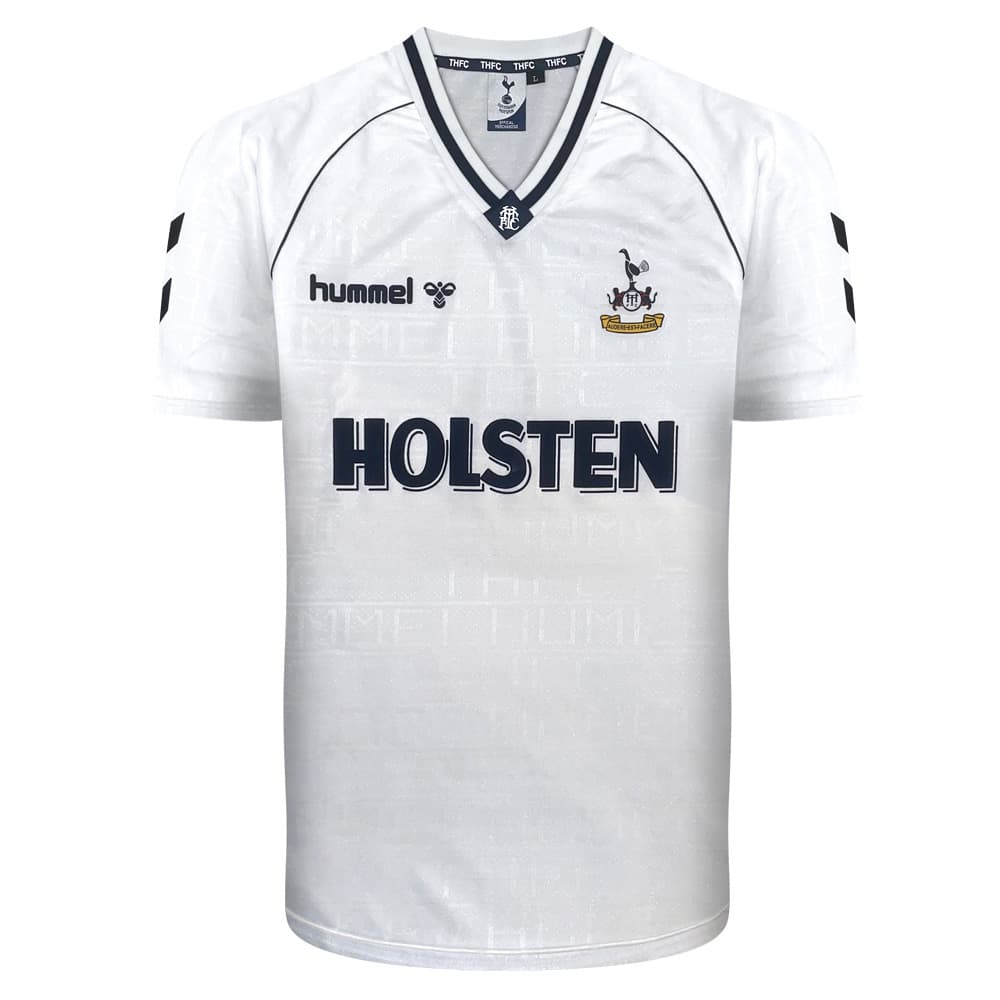 Tottenham Hotspur home football shirt for the 1991 season, made by Score Draw