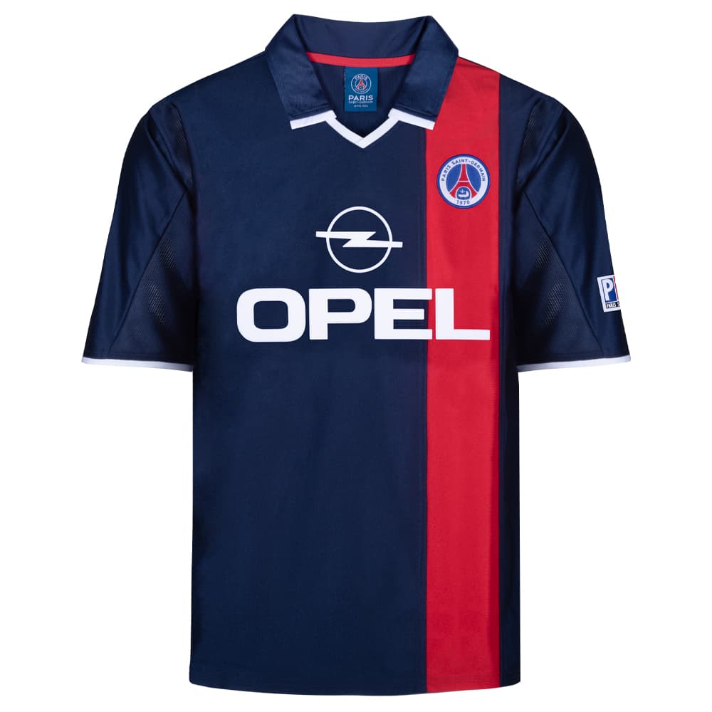 Paris Saint-Germain home football shirt for the 2001 season, made by Score Draw
