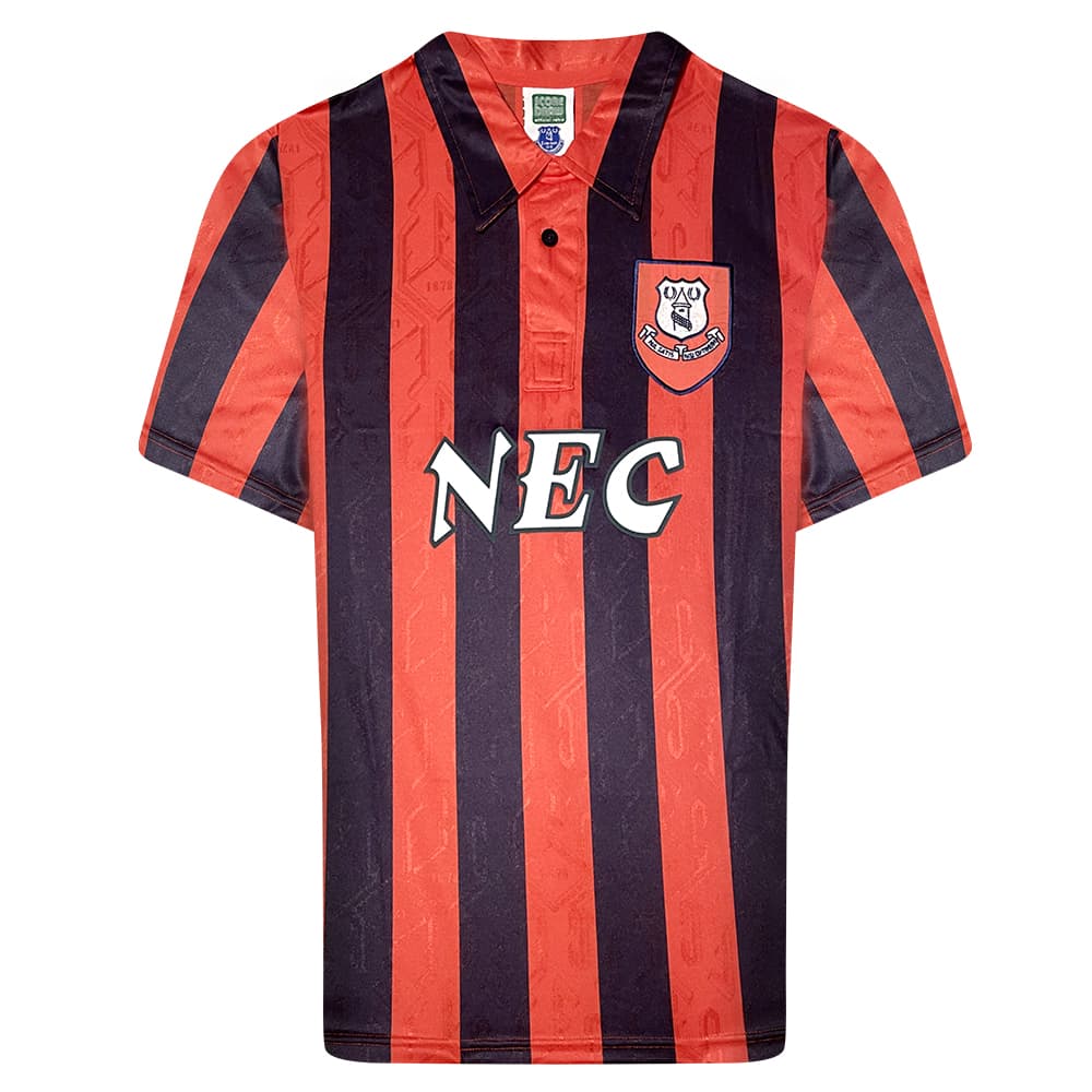 Everton away football shirt for the 1992 season, made by Score Draw