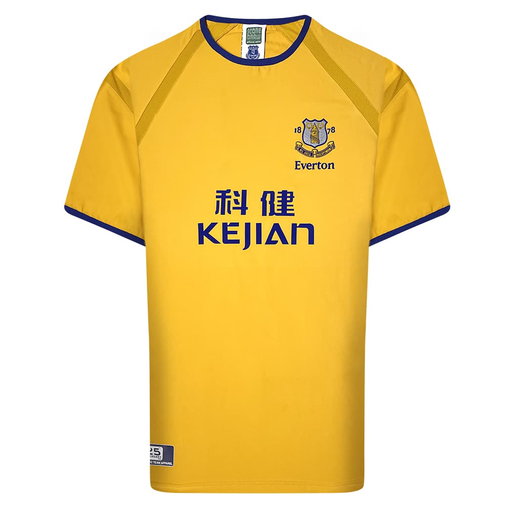 Everton away football shirt for the 2003 season, made by Score Draw