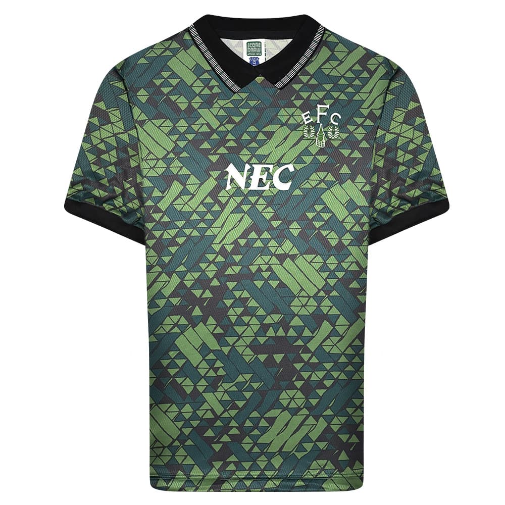 Everton home football shirt for the 1990 season, made by Score Draw