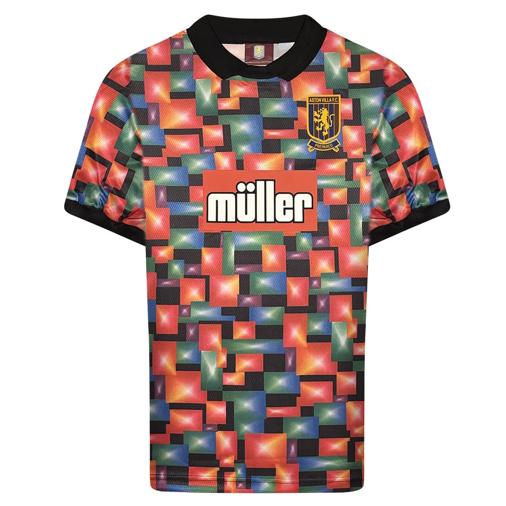 Aston Villa third football shirt for the 1994 season, made by Score Draw