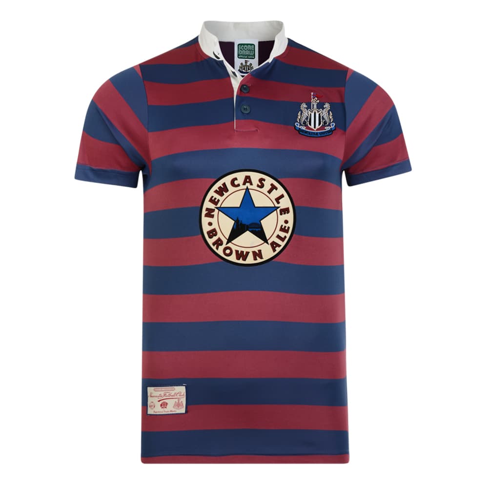 Newcastle United away football shirt for the 1996 season, made by Score Draw
