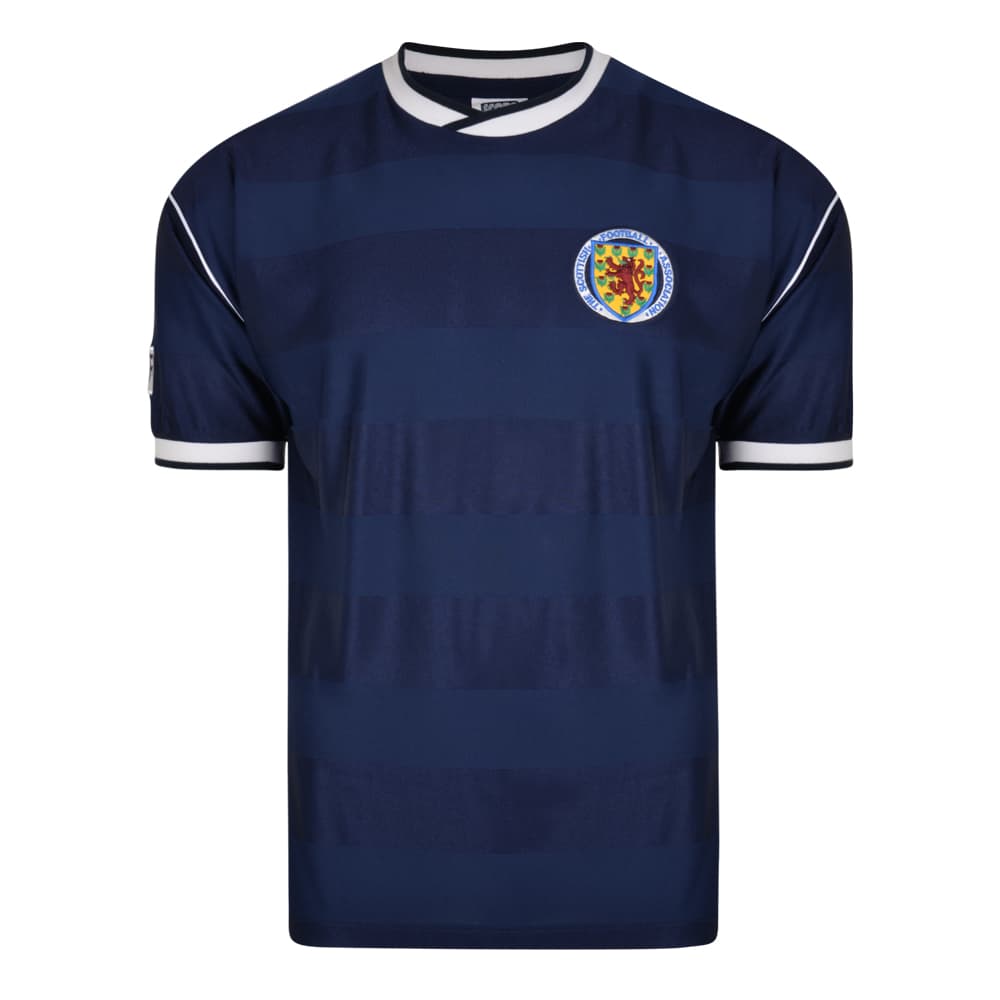 Scotland home football shirt for the 1986 season, made by Score Draw