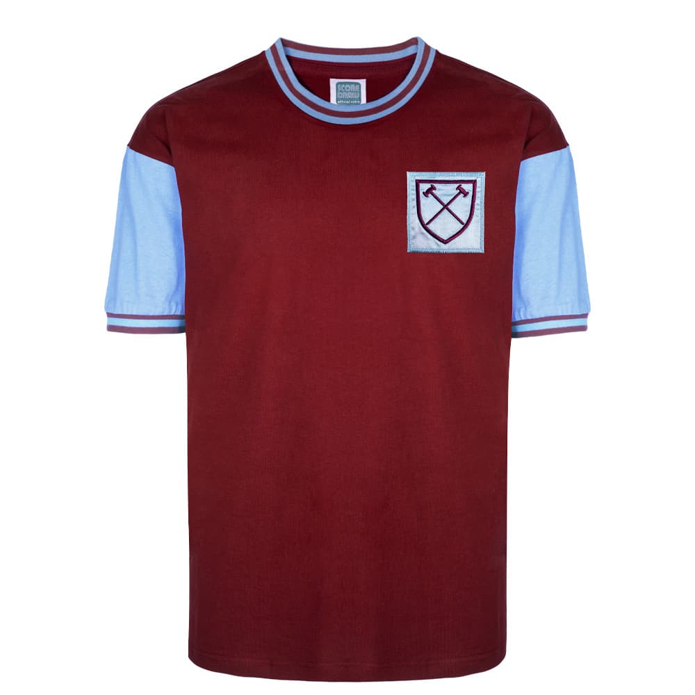 West Ham United home football shirt for the 1966 season, made by Score Draw