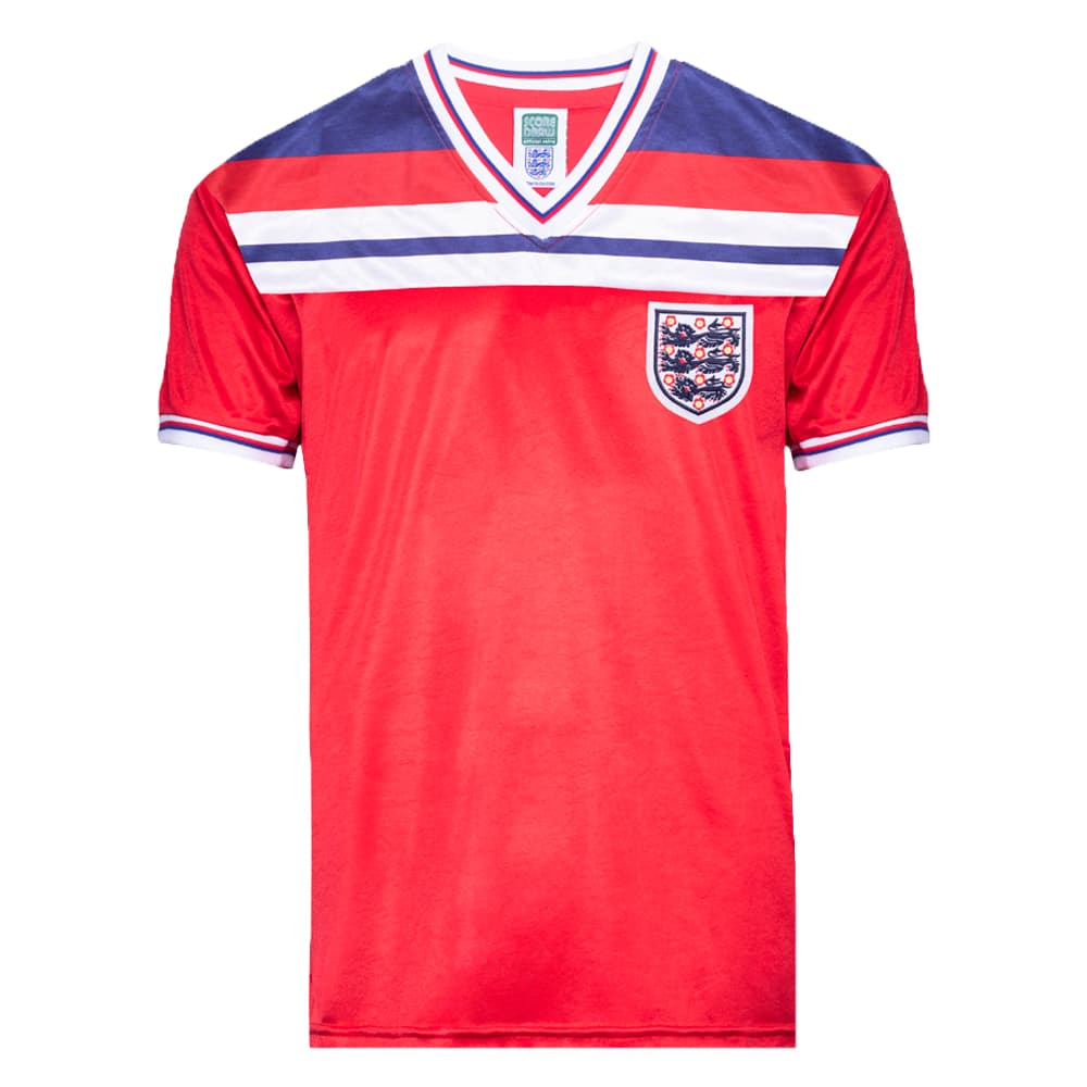 England away football shirt for the 1982 season, made by Score Draw