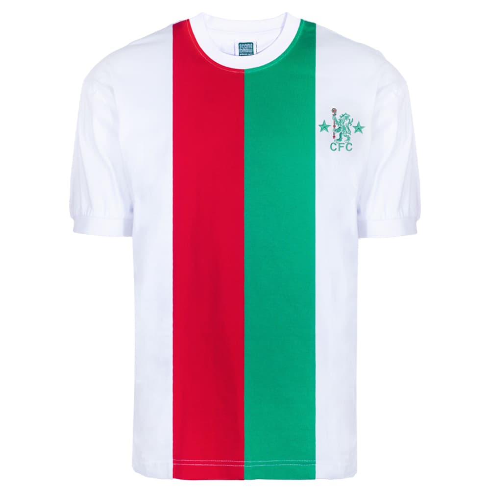 Chelsea third football shirt for the 1974 season, made by Score Draw