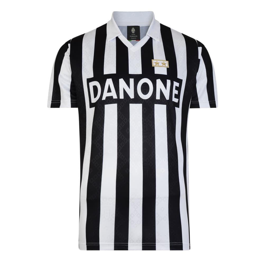 Juventus home football shirt for the 1993 season, made by Score Draw