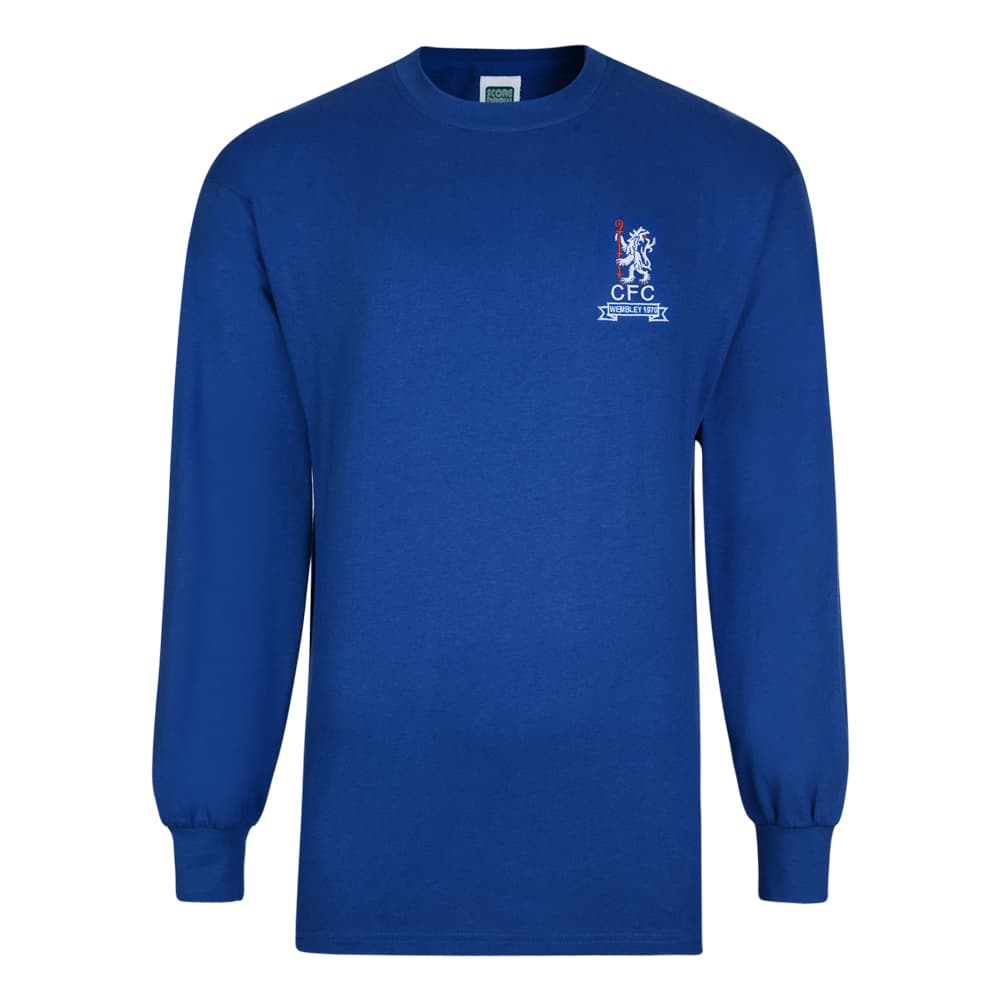 Chelsea home football shirt for the 1970 season, made by Score Draw