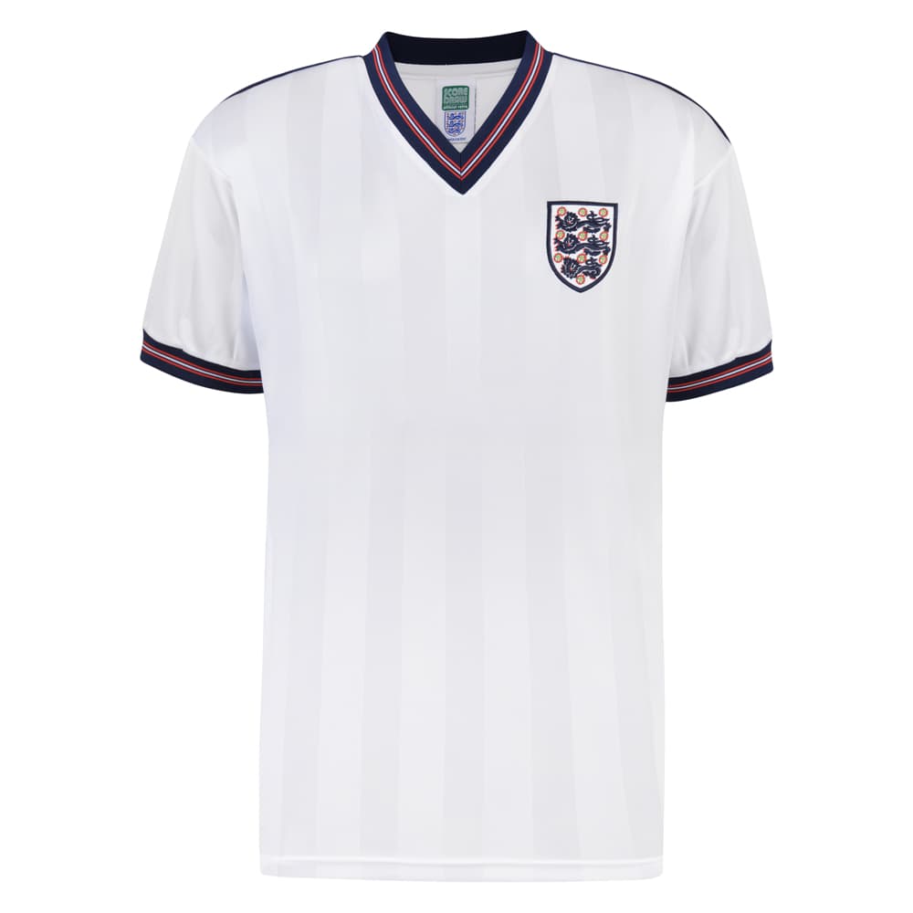 England home football shirt for the 1986 season, made by Score Draw
