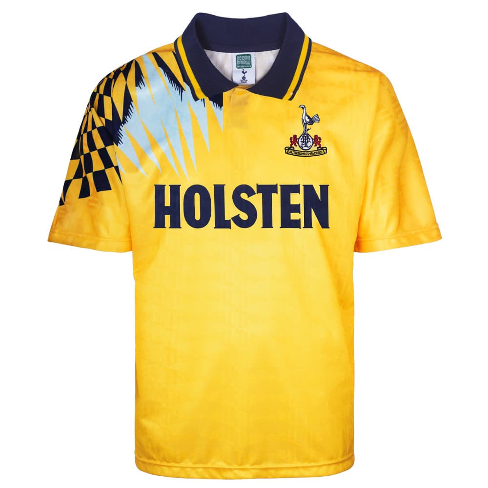 Tottenham Hotspur away football shirt for the 1992 season, made by Score Draw