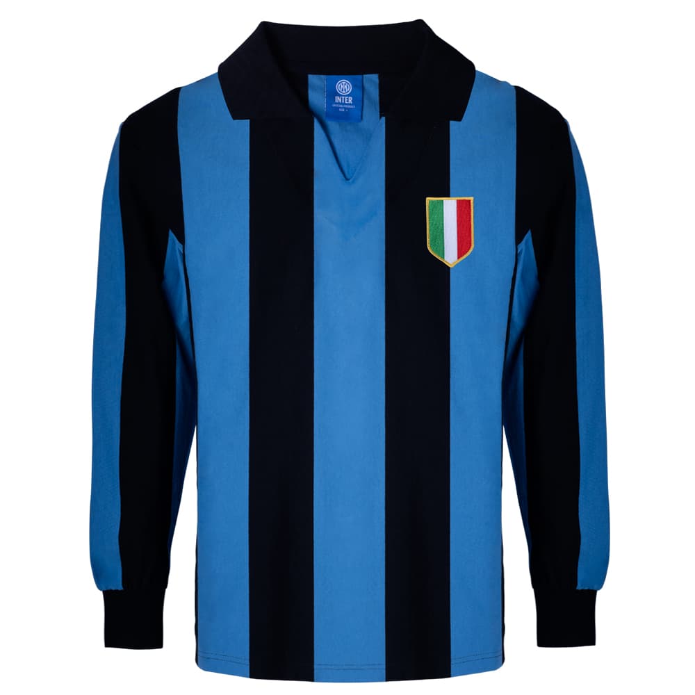 Inter Milan home football shirt for the 1964 season, made by Score Draw