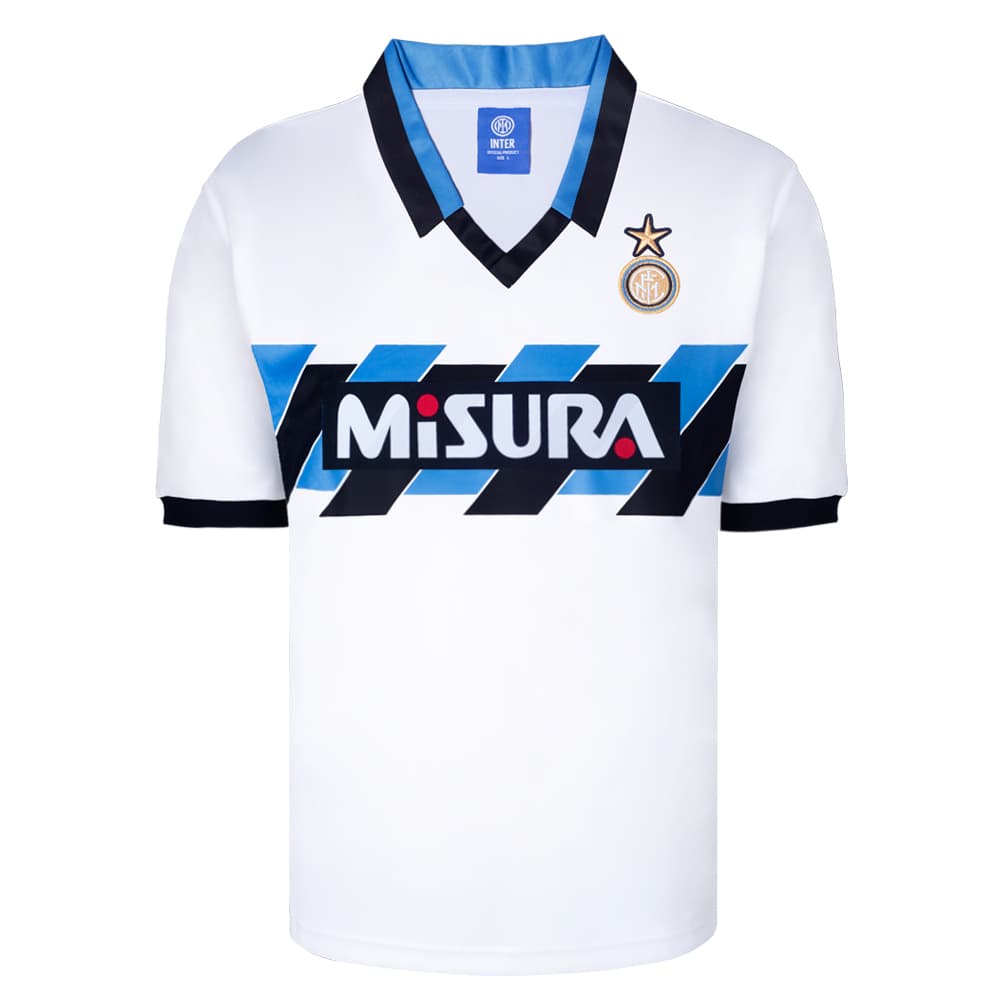 Inter Milan away football shirt for the 1990 season, made by Score Draw