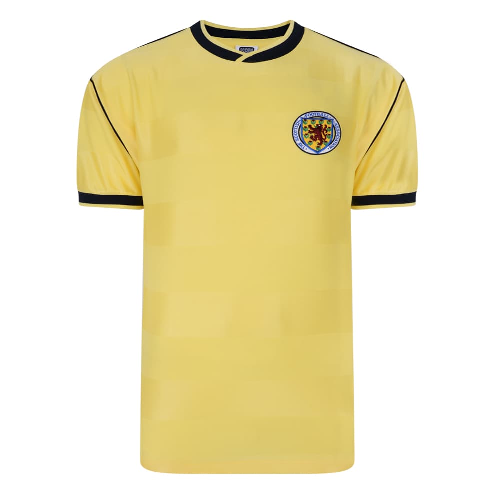 Scotland away football shirt for the 1986 season, made by Score Draw