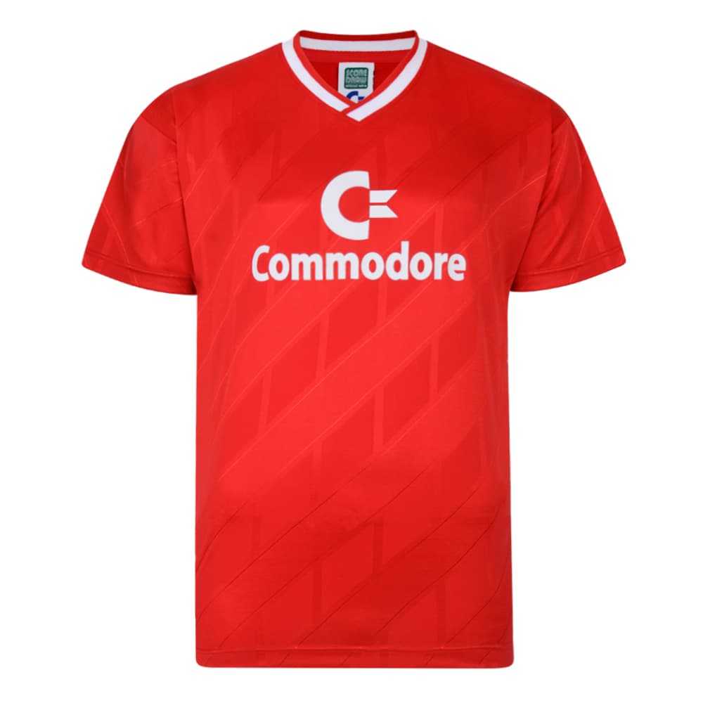 Bayern Munich home football shirt for the 1986 season, made by Score Draw