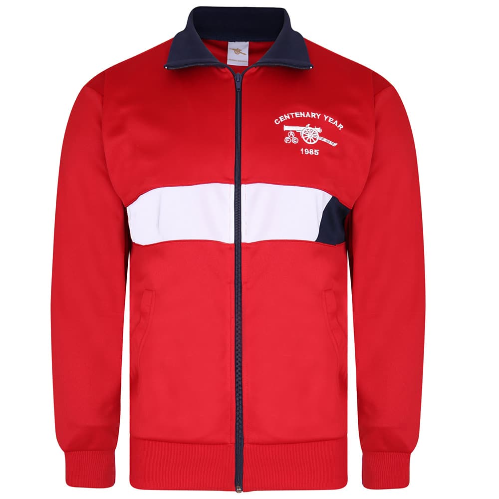 Arsenal home football shirt for the 1985 season, made by Score Draw