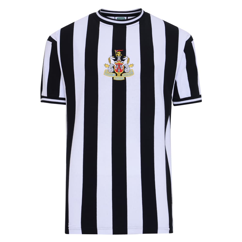 Newcastle United home football shirt for the 1974 season, made by Score Draw