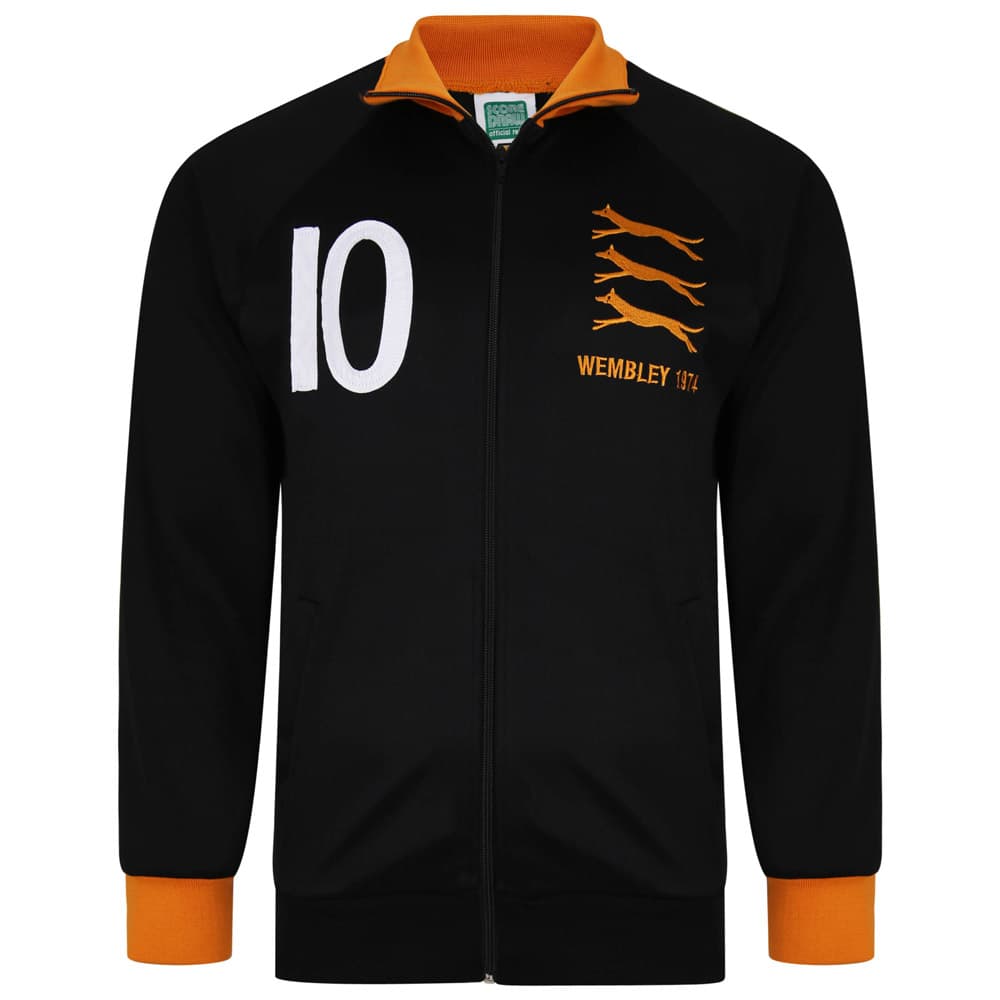 Wolverhampton Wanderers home football shirt for the 1974 season, made by Score Draw