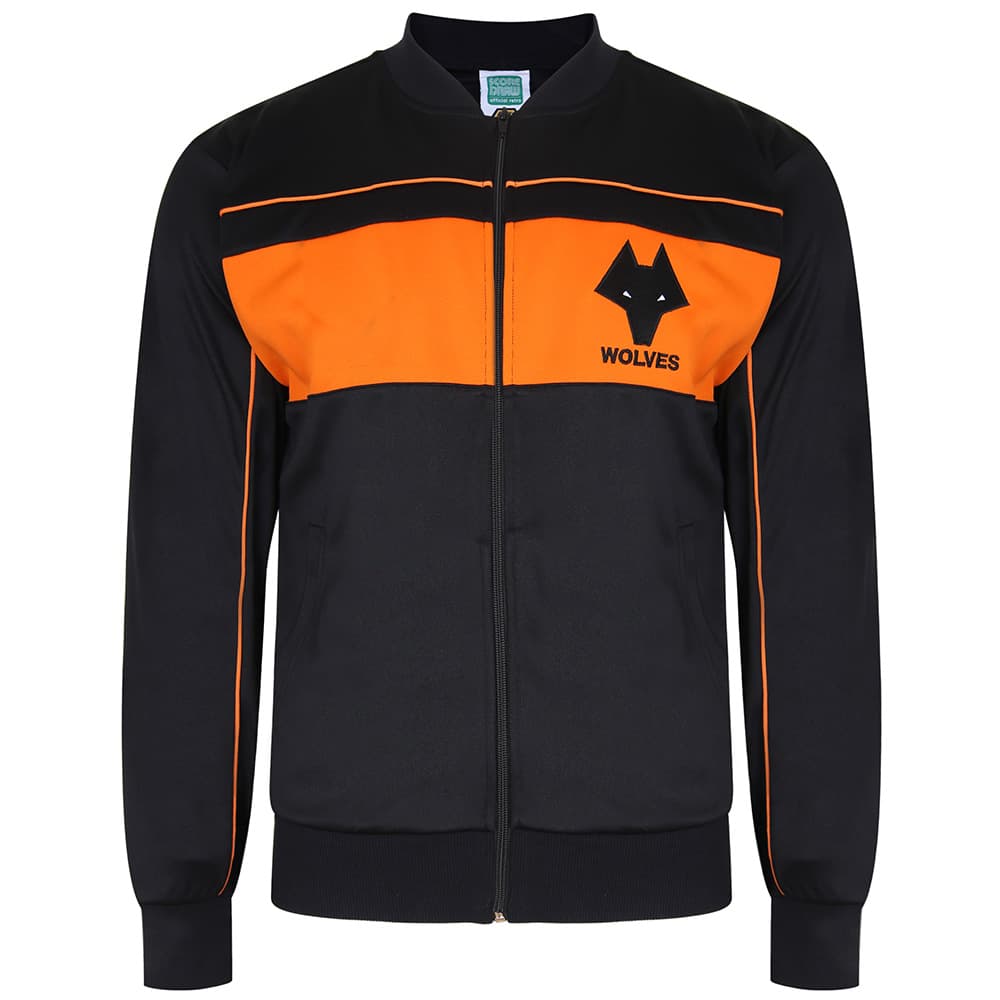 Wolverhampton Wanderers home football shirt for the 1982 season, made by Score Draw