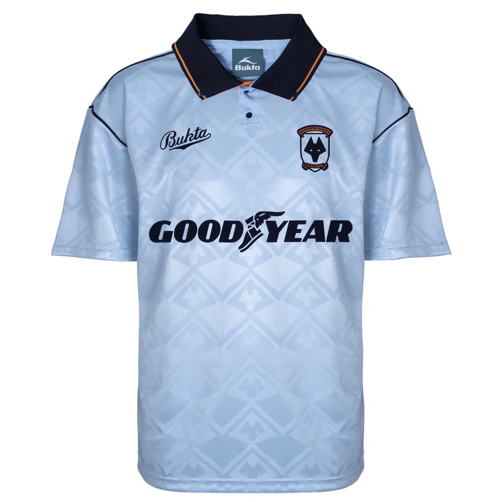 Wolverhampton Wanderers away football shirt for the 1992 season, made by Score Draw