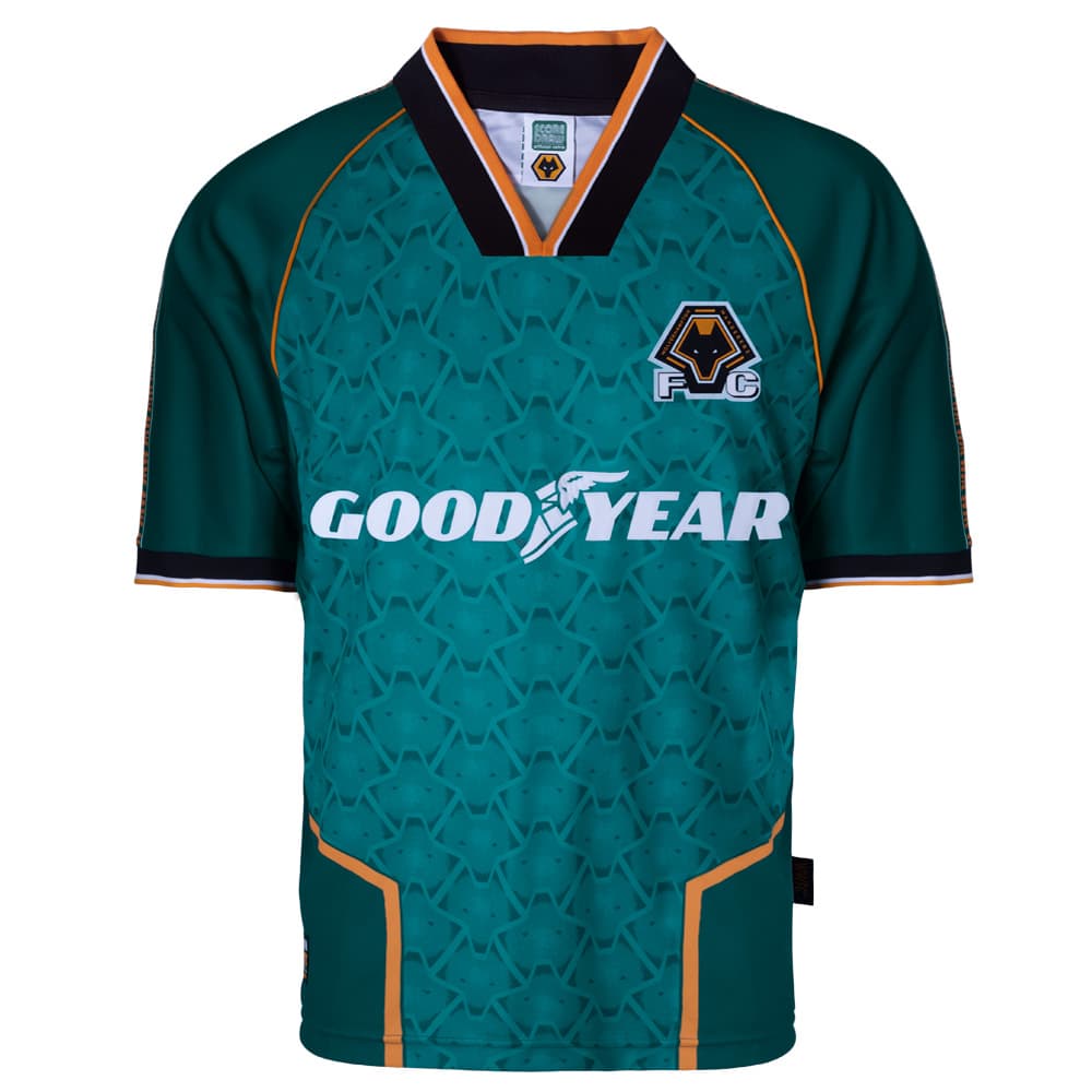 Wolverhampton Wanderers away football shirt for the 1996 season, made by Score Draw