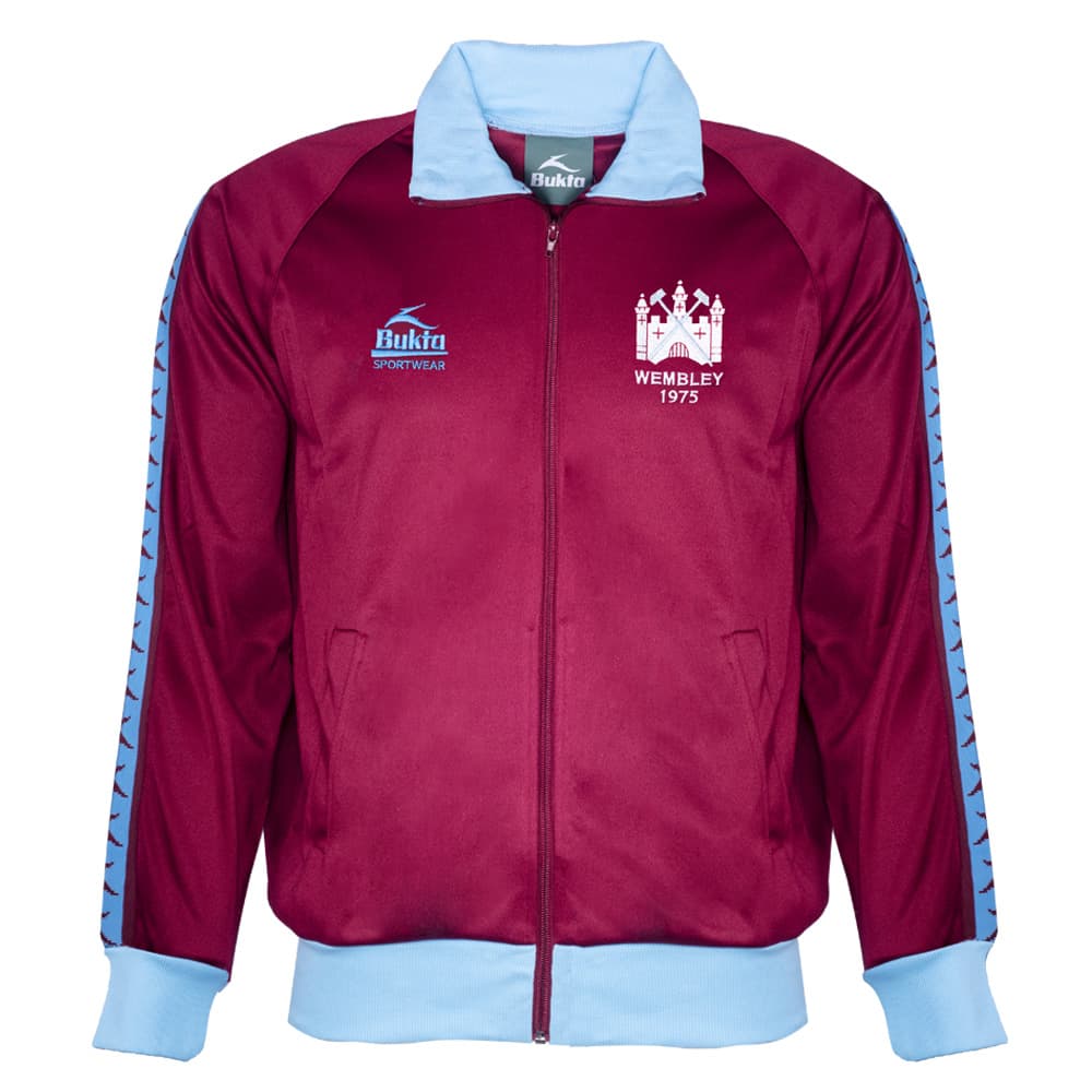 West Ham United home football shirt for the 1975 season, made by Score Draw