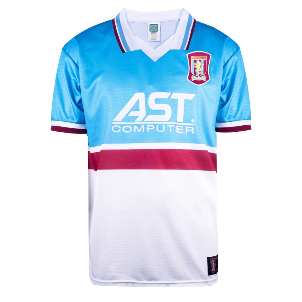 Aston Villa away football shirt for the 1998 season, made by Score Draw