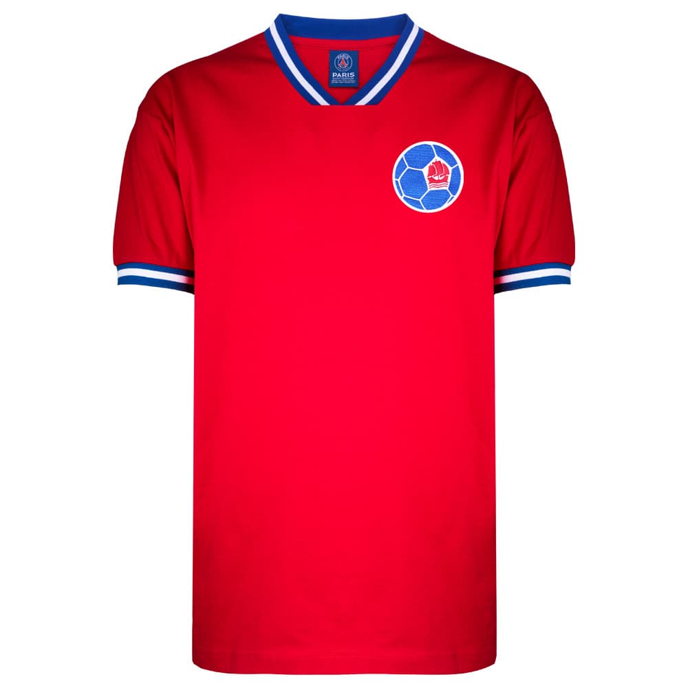 Paris Saint-Germain home football shirt for the 1970 season, made by Score Draw
