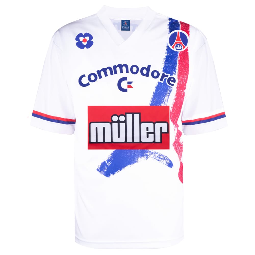 Paris Saint-Germain home football shirt for the 1991 season, made by Score Draw