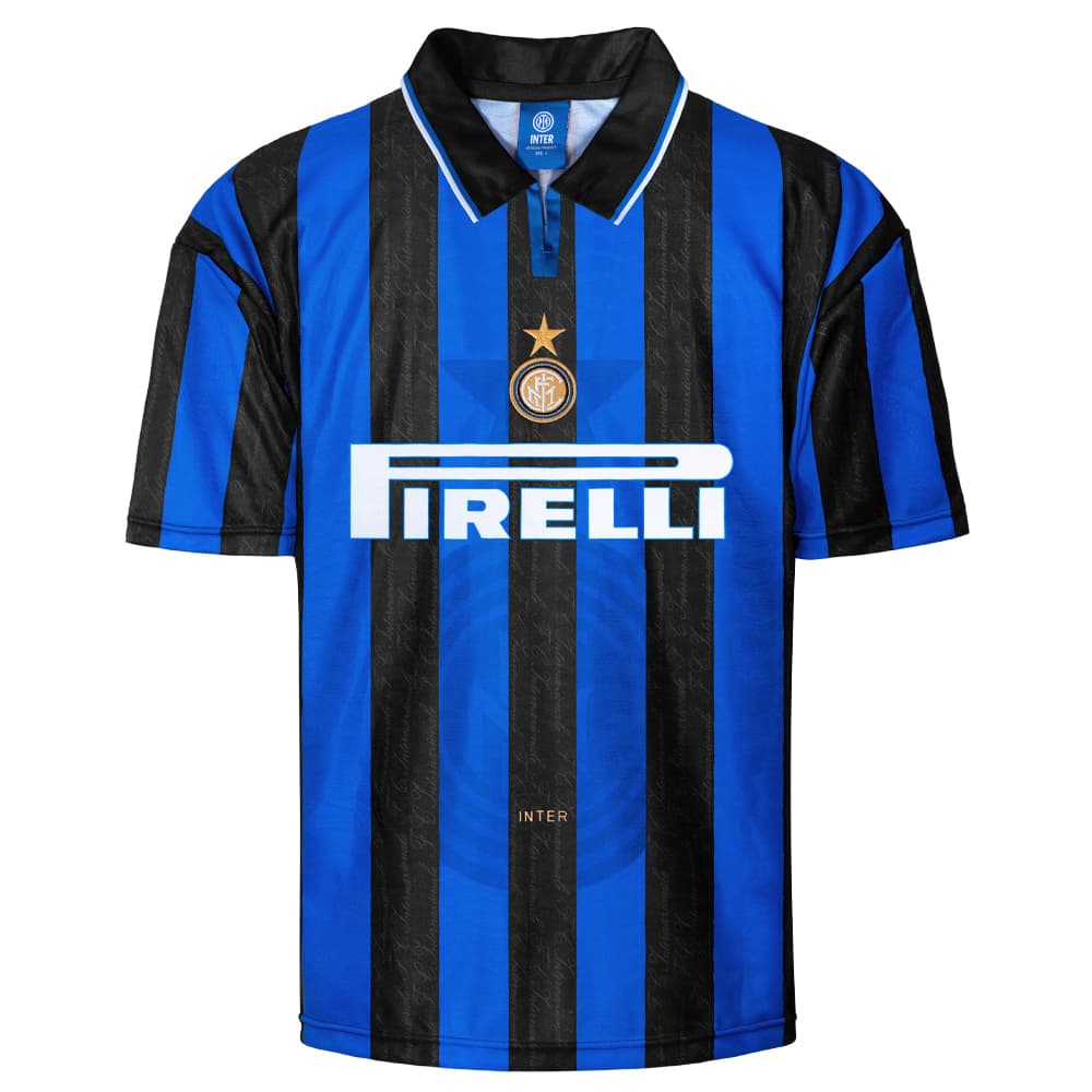 Inter Milan home football shirt for the 1996 season, made by Score Draw