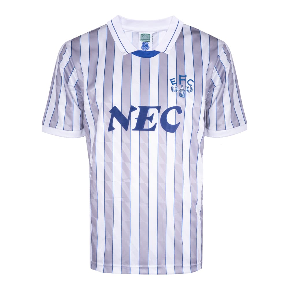 Everton third football shirt for the 1990 season, made by Score Draw