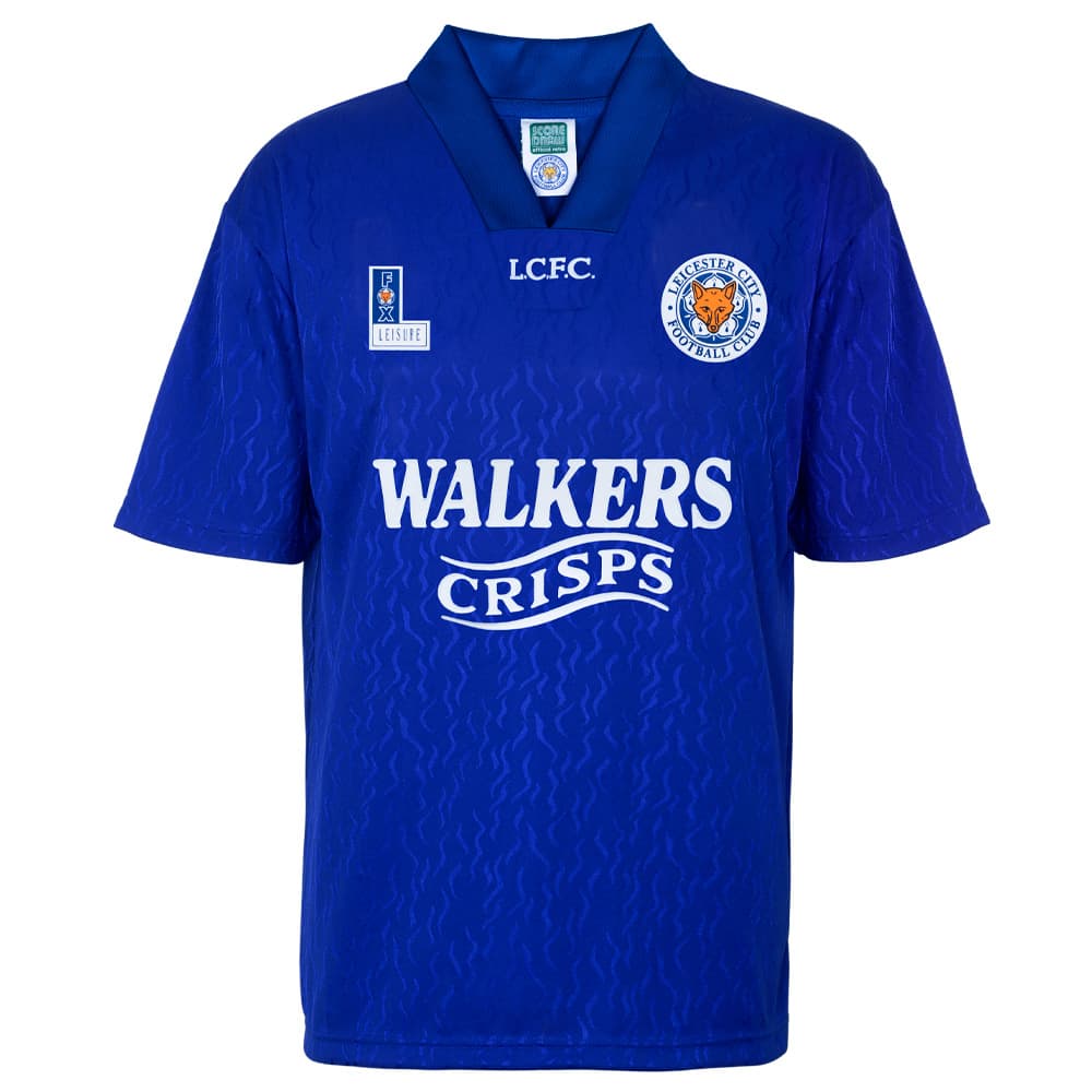 Leicester City home football shirt for the 1994 season, made by Score Draw