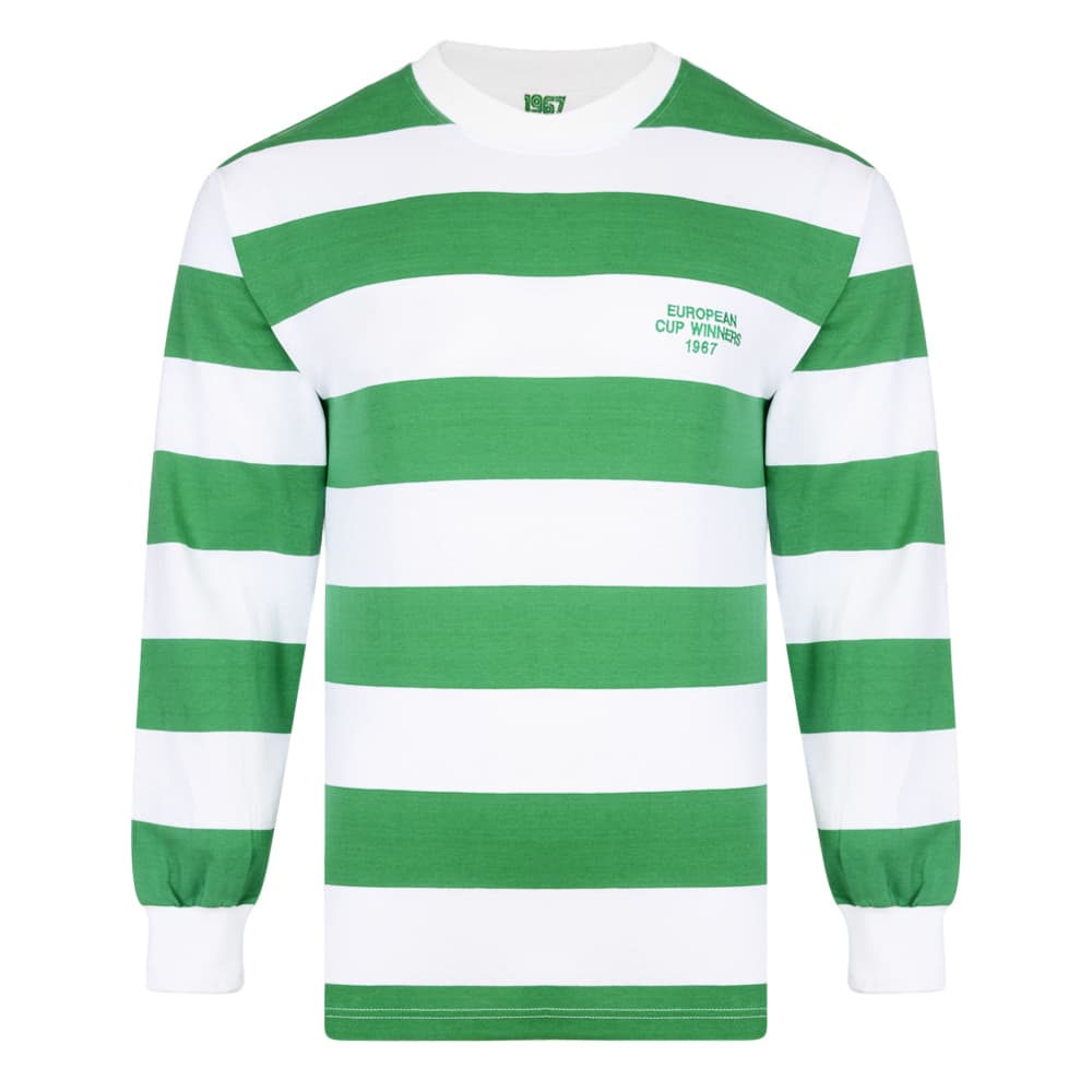 Celtic home football shirt for the 1967 season, made by Score Draw