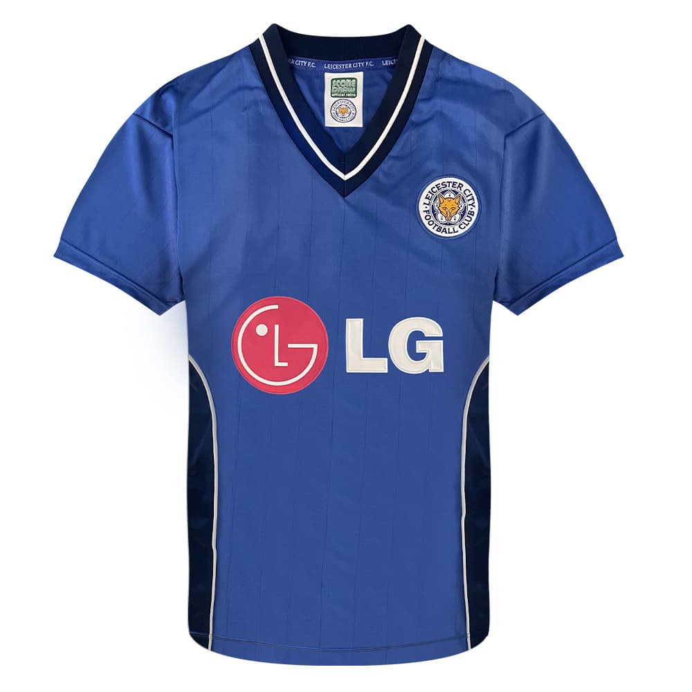 Leicester City home football shirt for the 2002 season, made by Score Draw