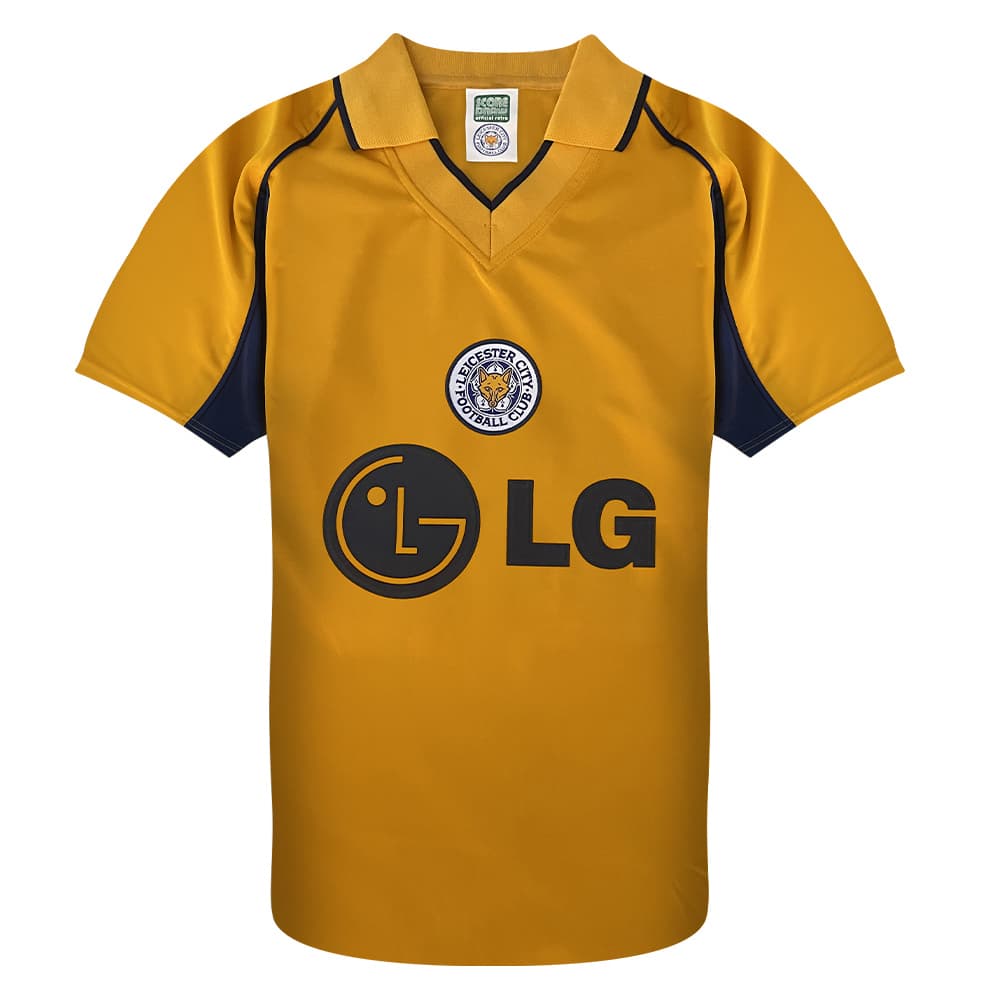 Leicester City away football shirt for the 2002 season, made by Score Draw