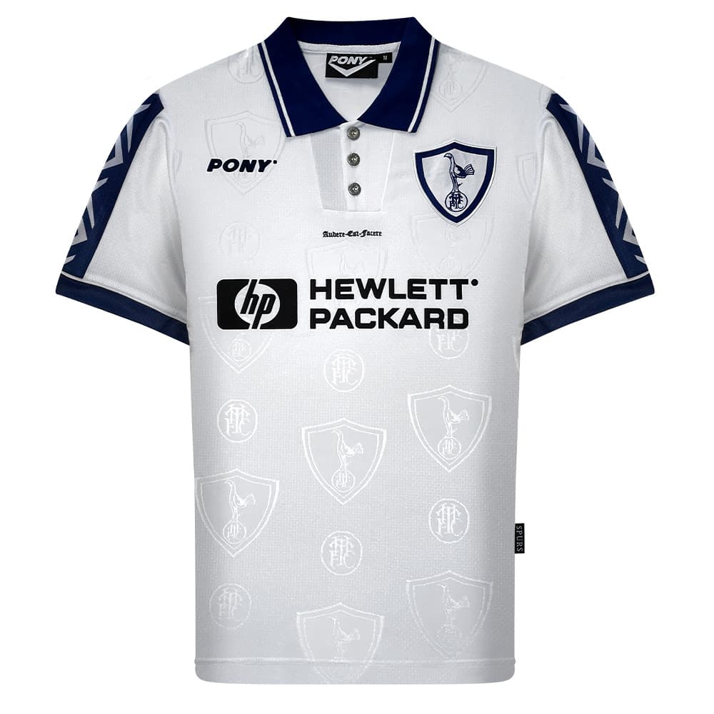 Tottenham Hotspur home football shirt for the 1996 season, made by Score Draw