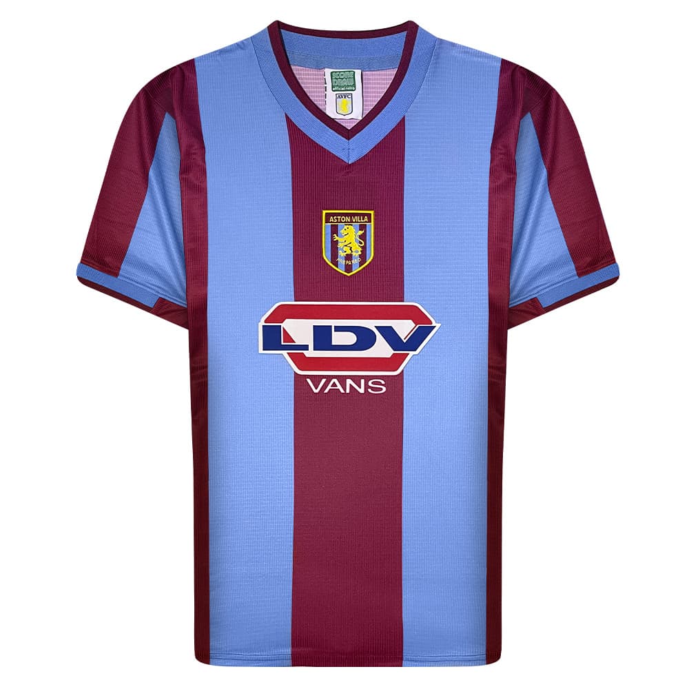 Aston Villa home football shirt for the 2000 season, made by Score Draw