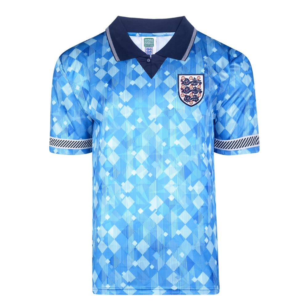 England third football shirt for the 1990 season, made by Score Draw