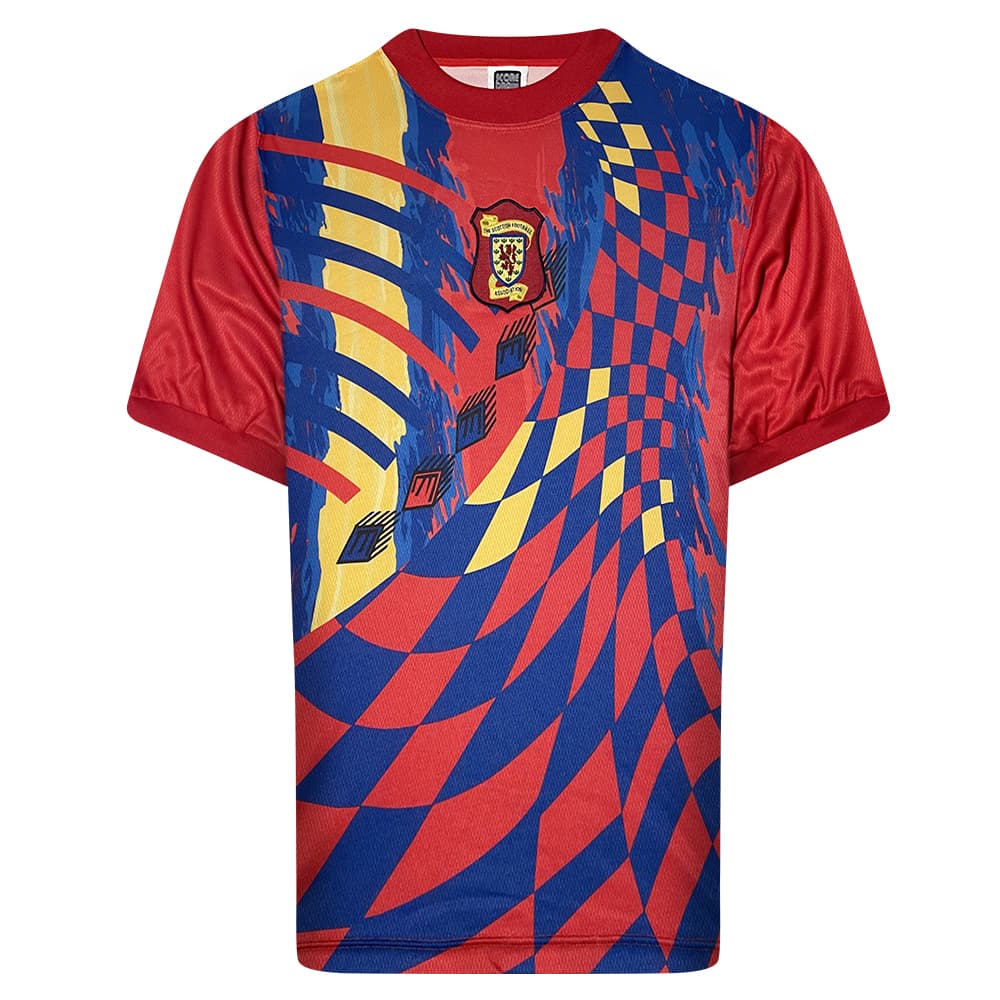 Scotland away football shirt for the 1996 season, made by Score Draw