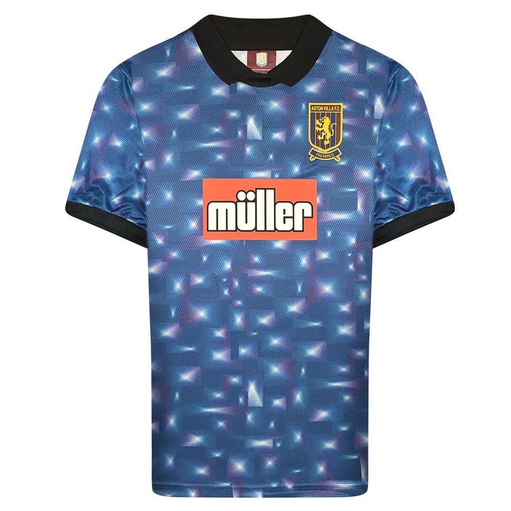 Aston Villa away football shirt for the 1994 season, made by Score Draw