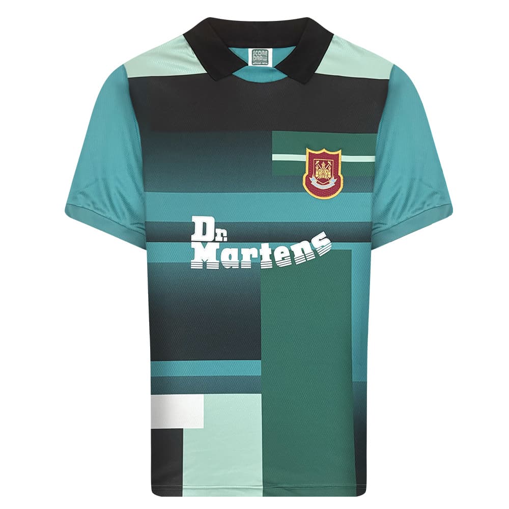 West Ham United home football shirt for the 1998 season, made by Score Draw