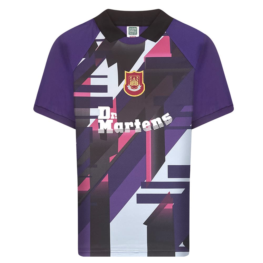 West Ham United away football shirt for the 1998 season, made by Score Draw